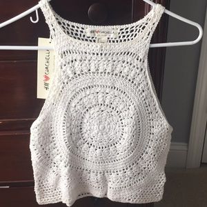 White knit top
